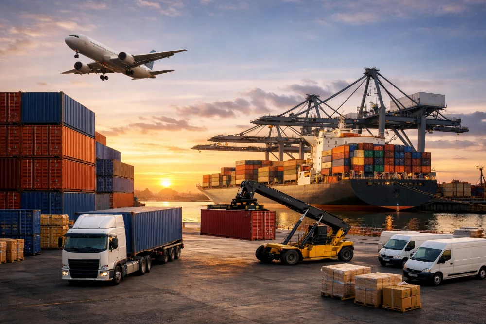 Service international de transport de marchandises consolidées